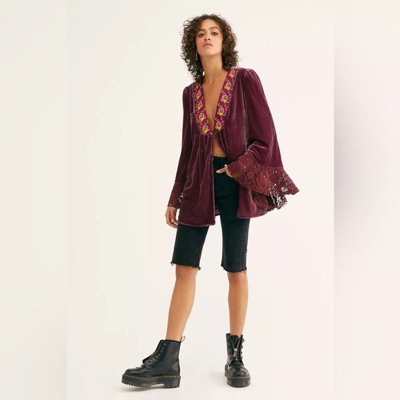 COPY - Free People Wanderlust Velvet Jacket - Picture 2 of 3